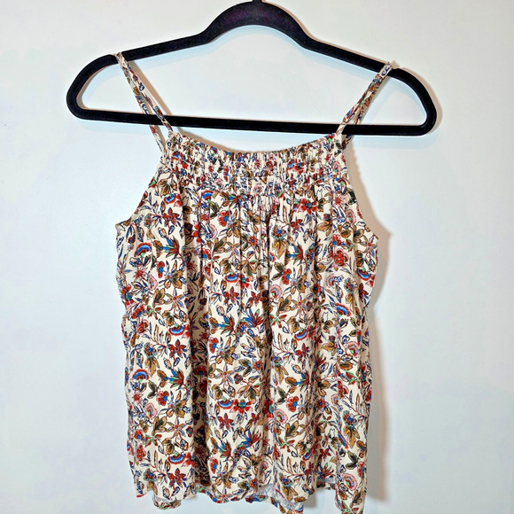 Evereve Winnie Smocked Floral Cami Top Adjustable Straps Multicolor Size XS - Picture 4 of 8